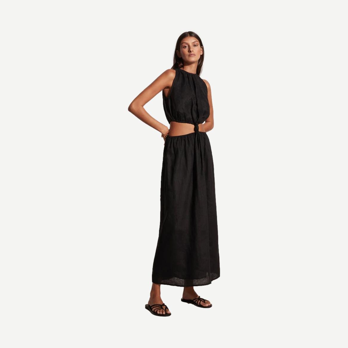 Zeta Midi Dress - Black - Galvanic.co