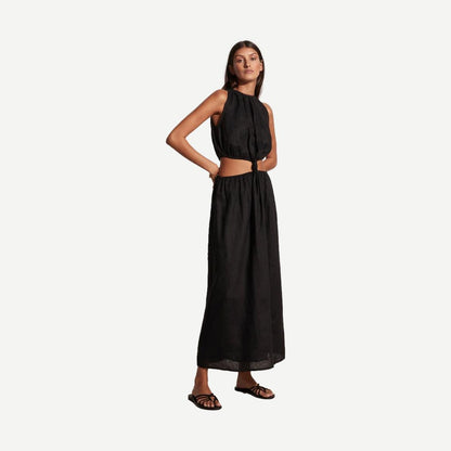 Zeta Midi Dress - Black - Galvanic.co