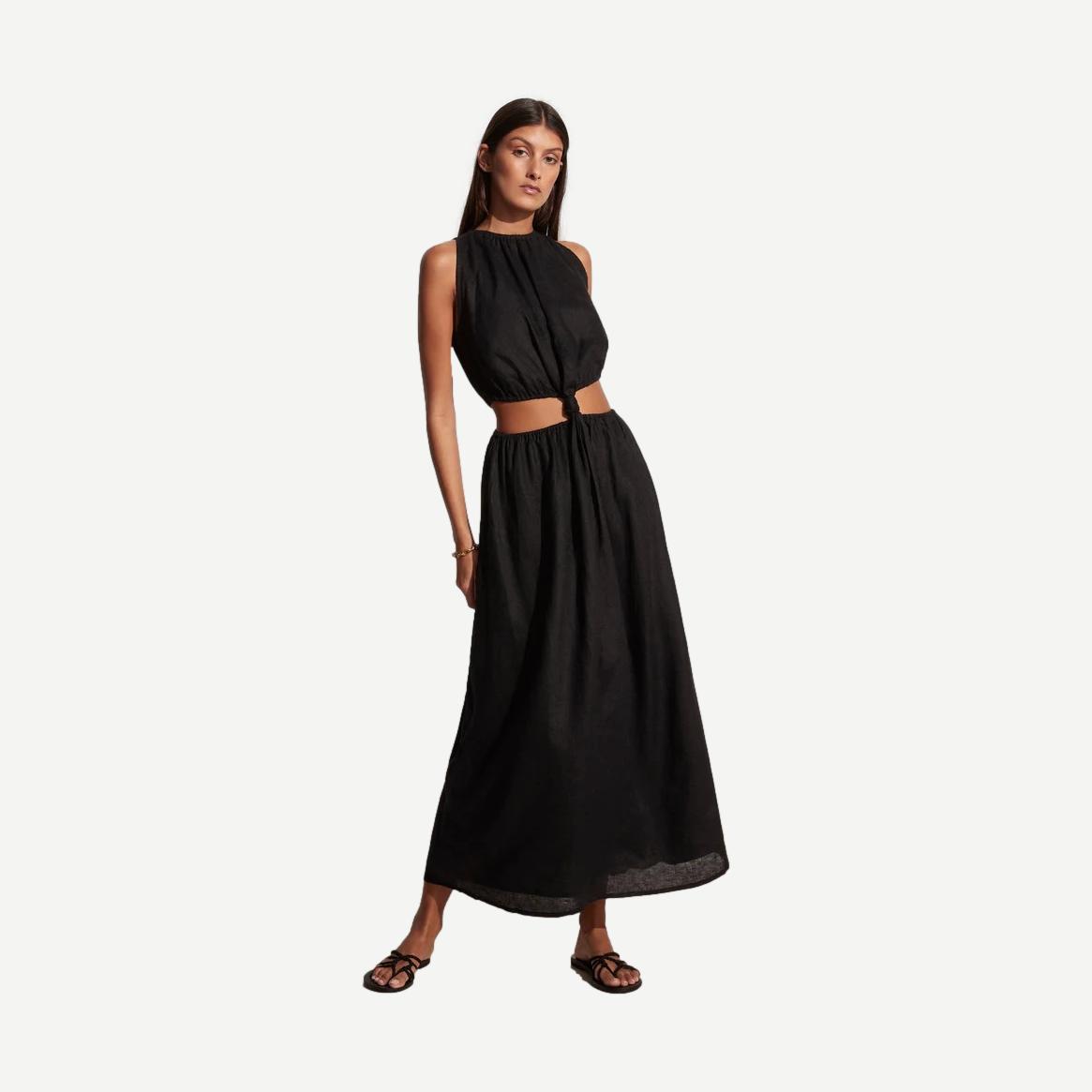 Zeta Midi Dress - Black - Galvanic.co