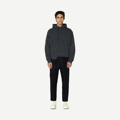 Cable Knit Reconstructed Hoodie - Washed Black - Galvanic.co