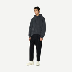 Cable Knit Reconstructed Hoodie - Washed Black - Galvanic.co
