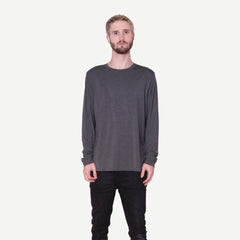 Core Dual Blend Long Sleeve Tee in Charcoal - Galvanic.co