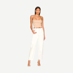 Supima Cotton Essential Strappy Tank - Oat Milk - Galvanic.co