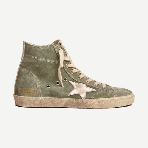 Francy Suede Upper Laminated Star Leather Heel Stictchings - Galvanic.co