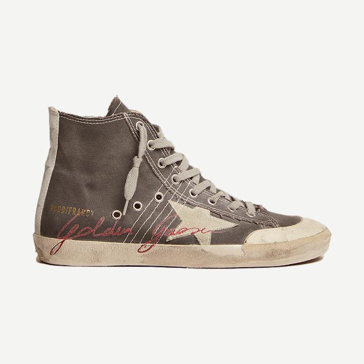 Francy Penstar Canvas Upper Suede Star Band List Golden Goose Signature - Galvanic.co