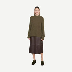 Marl Rib Crew Sweater - Bay Leaf - Galvanic.co