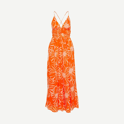 Bisetta Maxi Dress - La Sirena Floral Orange - Galvanic.co